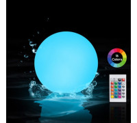 Плавающий светильник для пруда шар RGB с пультом 